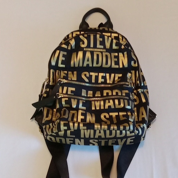 Steve Madden Black and Gold Backpack - Picture 14 of 14